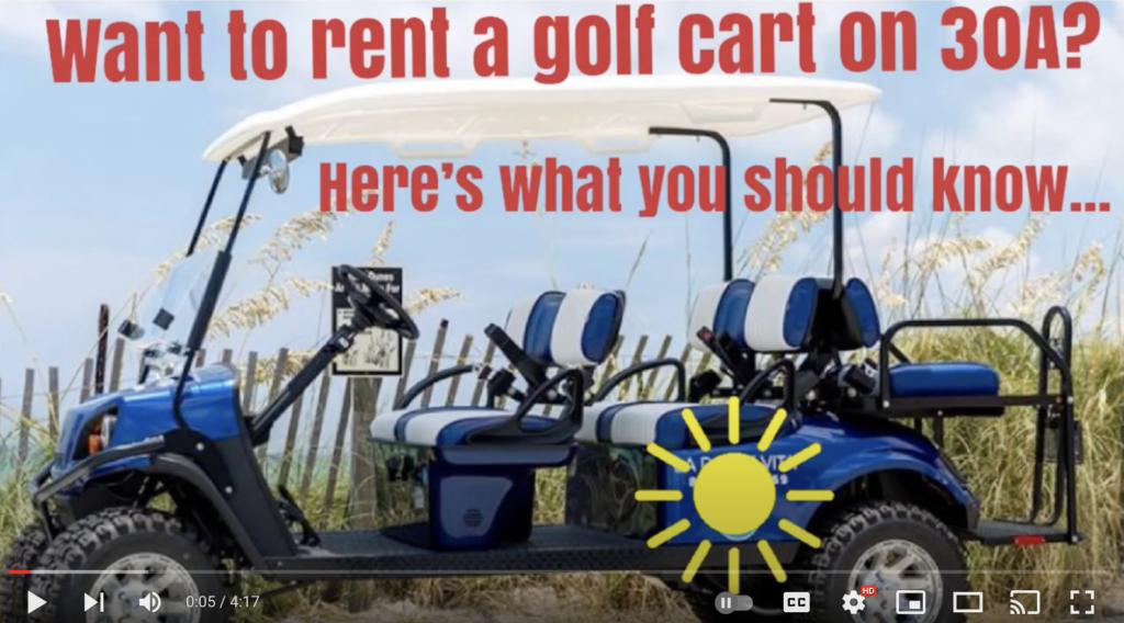 golf cart rentals on 30a Florida