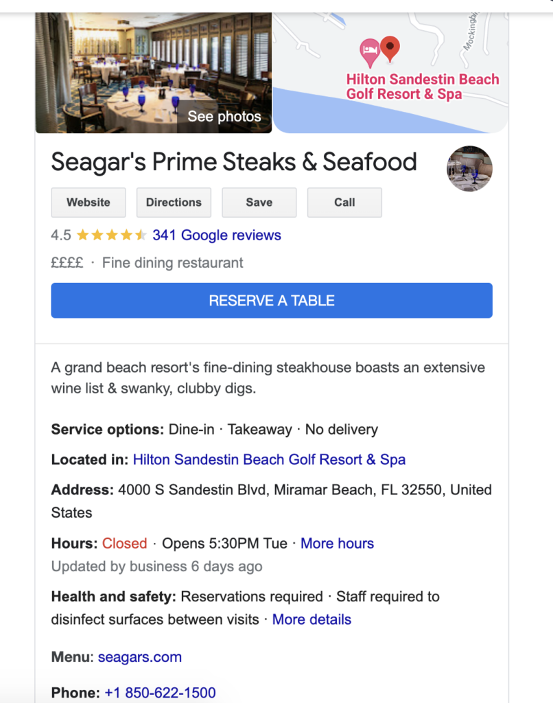 Seagar's Prime Steaks & Seafood