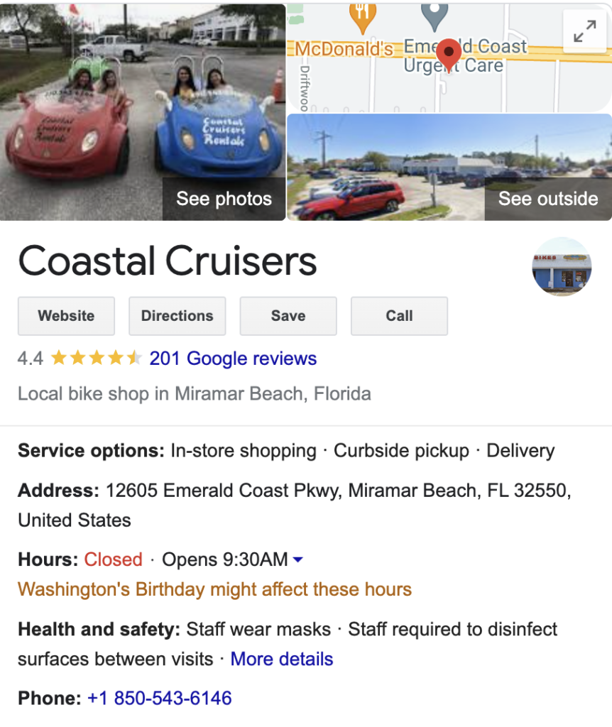 Coastal Cruisers bike rentals florida