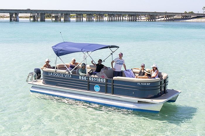 Boat pontoon hire Miramar beach Fl