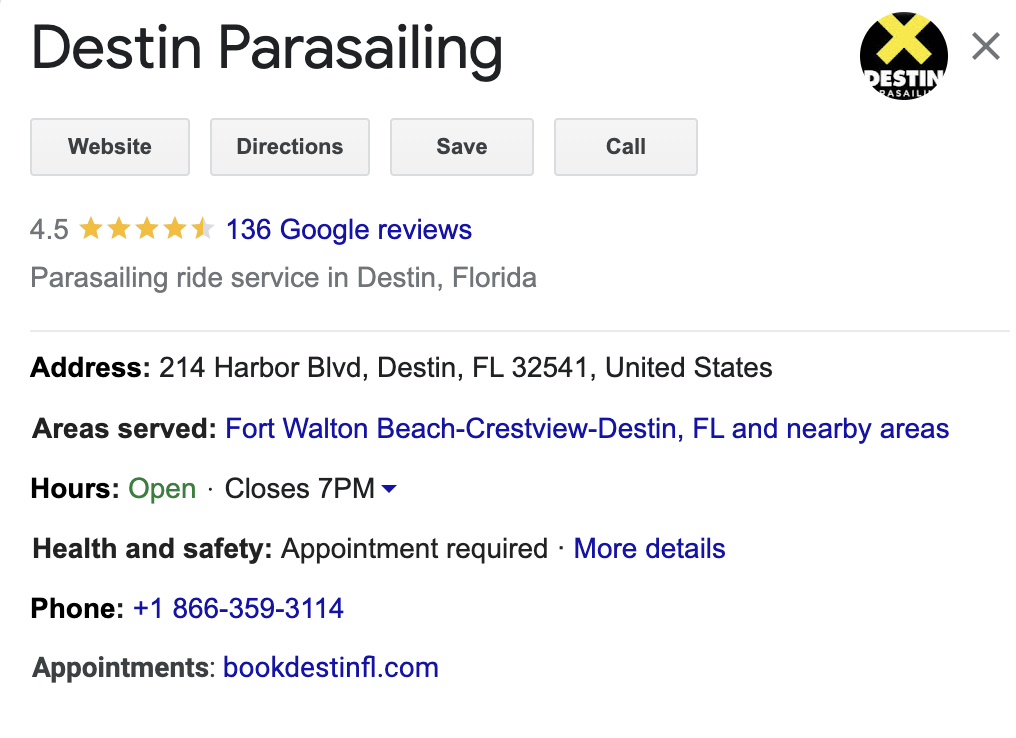 Deastin X parasailing Miramar Beach