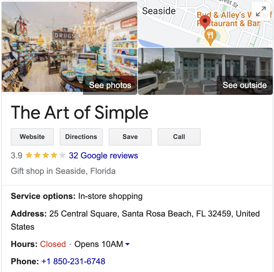 the art of simple santa rosa beach store and shop