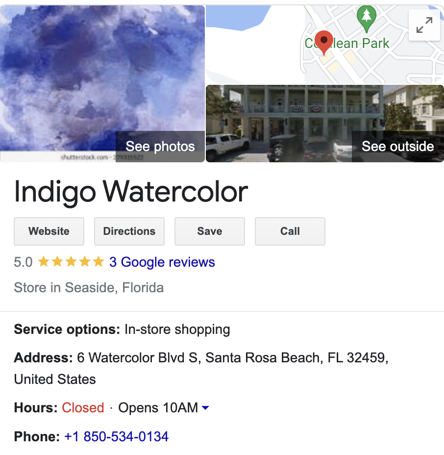 Indigo Watercolor santa rosa beach
