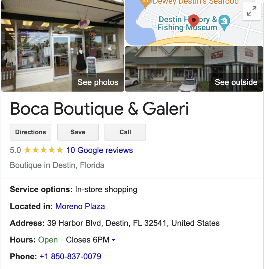 Boca Boutique Harbor Boulevard