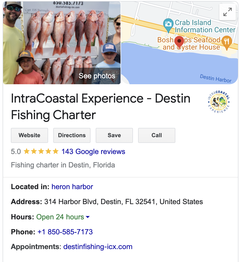 IntraCoastal Experience fishing charters destin florida